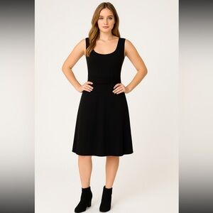 NWT Lauren Ralph Lauren Black Sleeveless Midi Dress